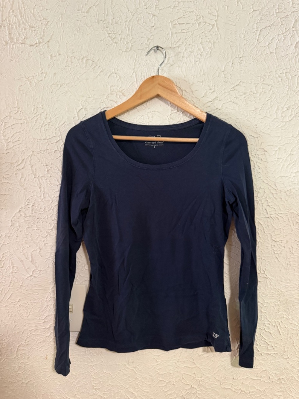 Vineyard Vines Navy Pima Cotton Long Sleeve Shirt Size Small